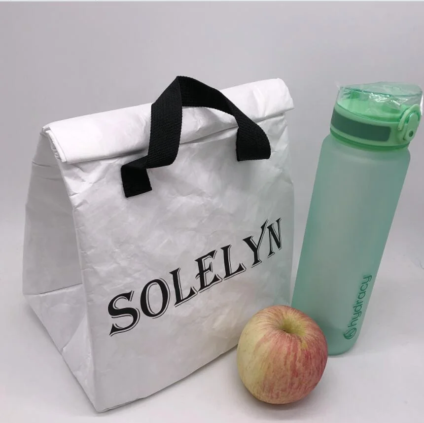 Kids and Women Reusable Waterproof Picnic Thermal Insulated Box Dupont Paper Tote Tyvek Cooler Lunch Bag