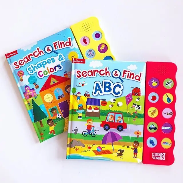 Searching and find Animals Learning Alphabet Arabic Kids Sound Board Book With Audio Button