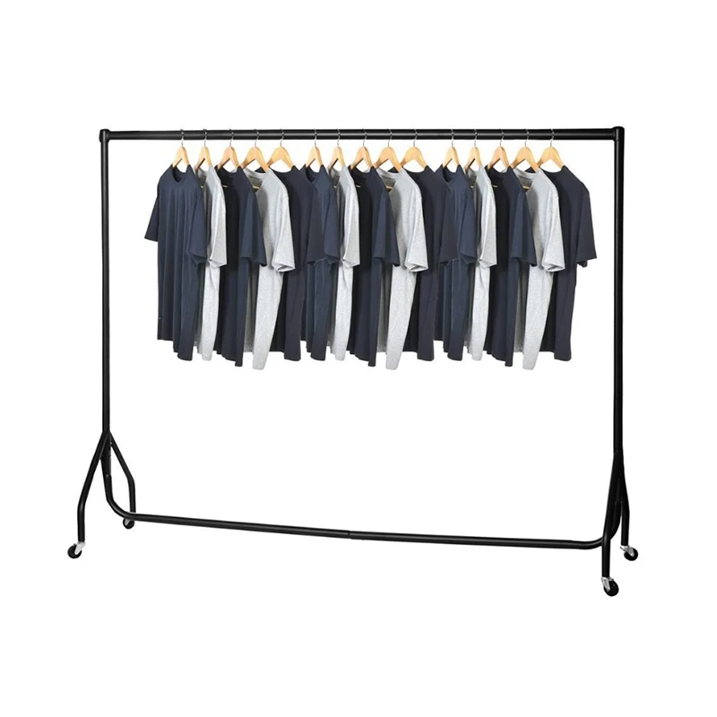 Heavy Duty Clothes Rail Garment Rail 6ft Long x 5ft High Metal Storage Hanging Rack