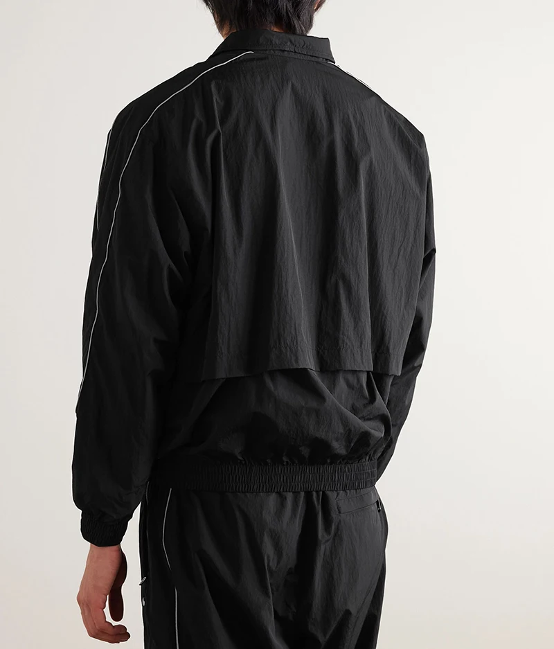 Windbreaker Jacket Tracksuit Windbreak Suits Stand Casual for Nylon Digital Printing Black 100% Polyester Short Custom Mens Mens