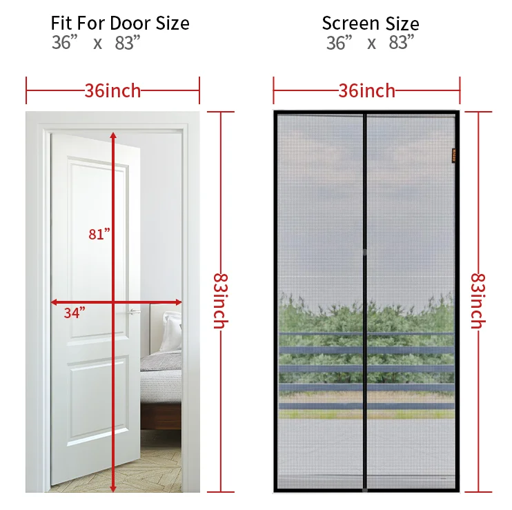 Hot Sales Magnetic Mosquito Net Curtain Fiberglass Mesh Bugs Soft Door Polyester Screen The Easyfit Insect Window Netting