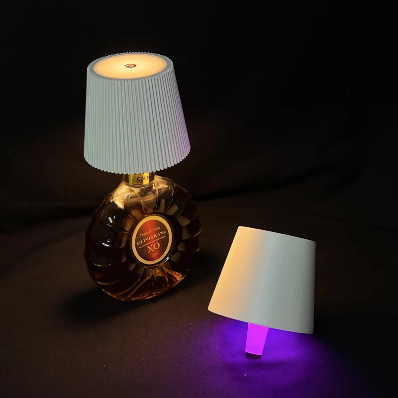 Atmosphere Night Light Rechargeable Touch Control Wine Bottle LED Table Lamp Lights for Bars Restaurants