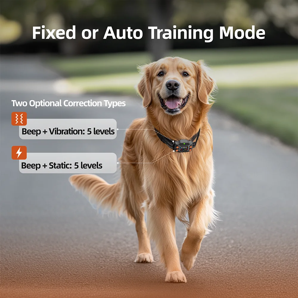 GPS Pet Containment System IPX7 Waterproof Rechargeable Shock Collar Dog Wireless Electric Fence for Medium and Large Dogs