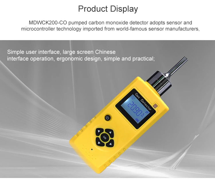 Pump Suction Safety-Industrial Carbon Monoxide Gas Analyzer For Measuring Flue Gases