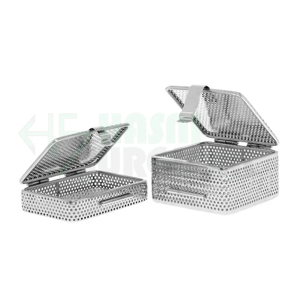 Set of 2 Mesh Tray with Drop Handles, Stainless Steel, 240 x 250 x 40mm