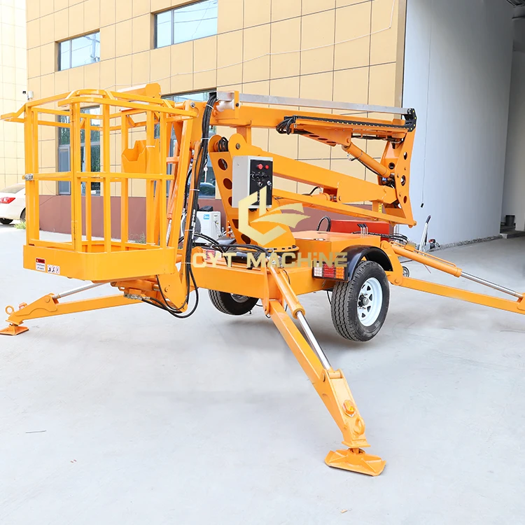 Fast Delivery Small Trailer Mounted Articulated Boom Lift Man Lift