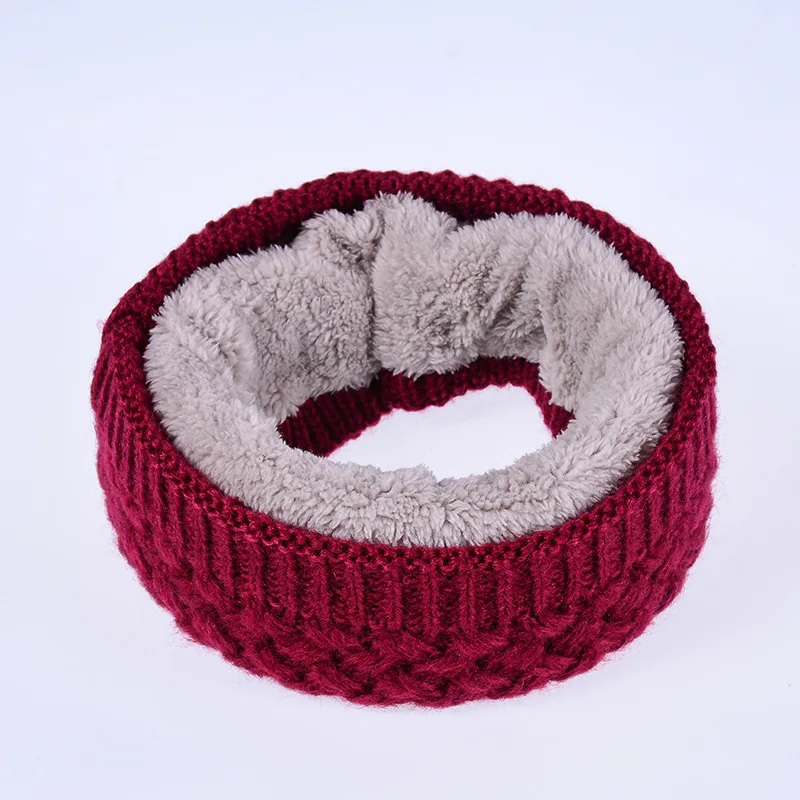 Winter Scarf Warm Cashmere Button Knit Warmer Neck Scarf Wrap Cowl Loop Snood Shawl Hip hop Thicken Scarf Men Women