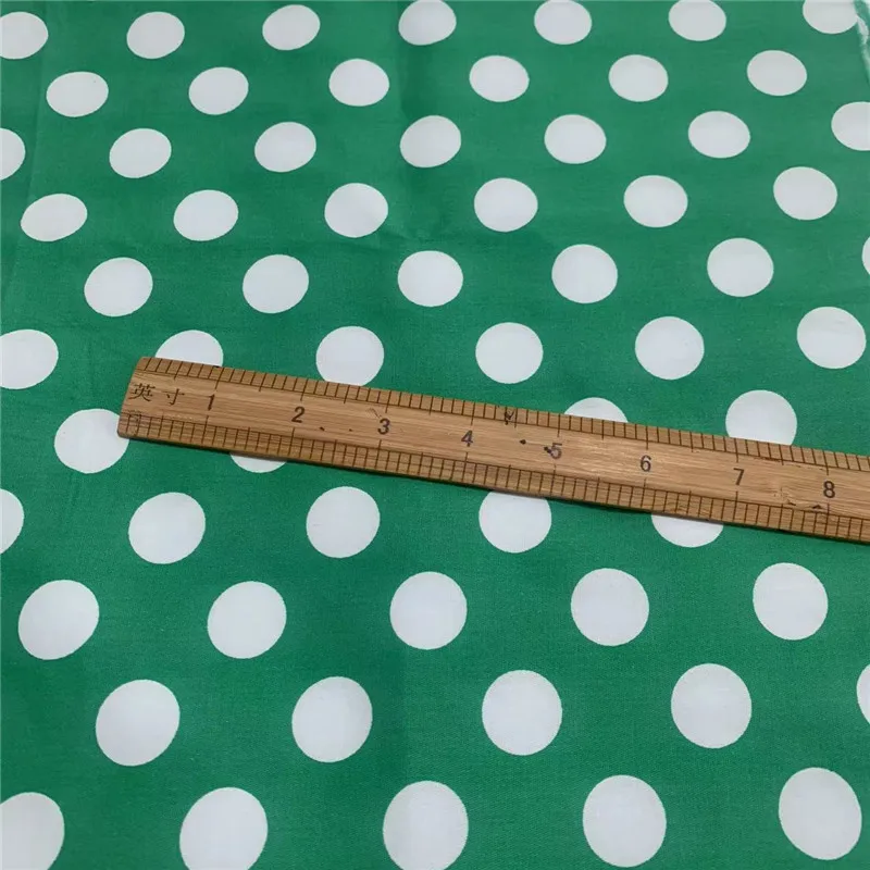 no moq 40s 165GSM circular polka dot  design fabrics printed  cotton for dress clothing