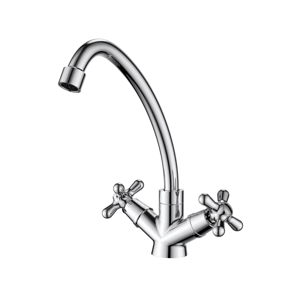 JJ-6010  China factory whole sale Dual handle hot and cold water pvc  bathroom taps basin faucet