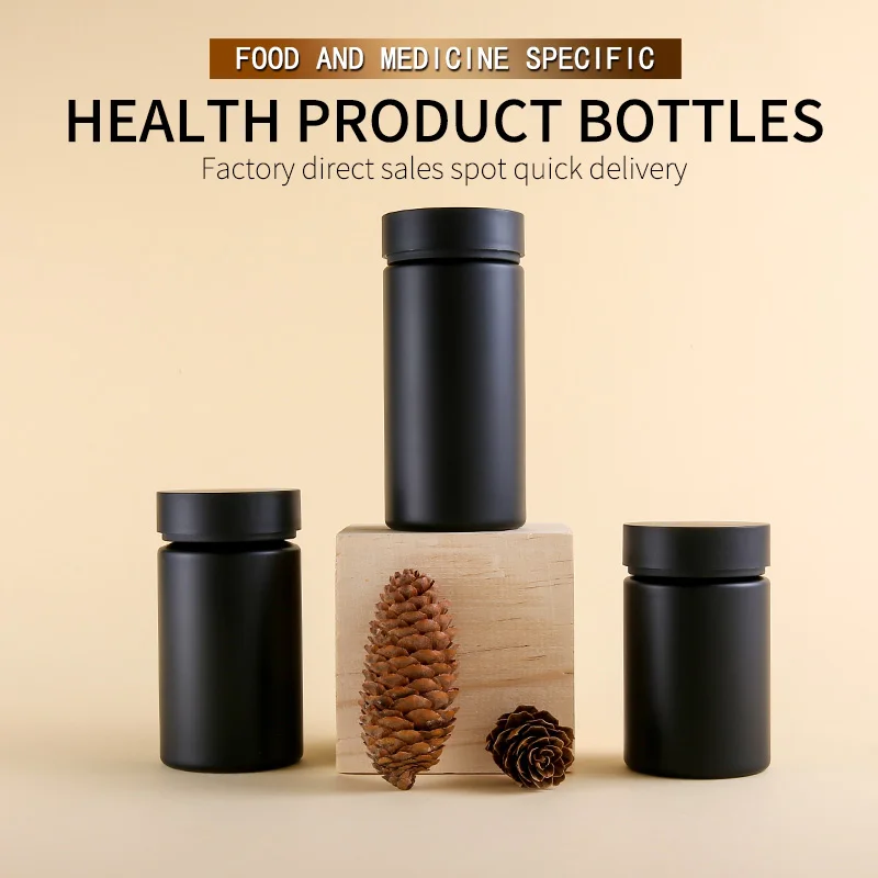 100 120 180 ml Plastic Medicine Pill  Bottle Vatamin Supplement Capsule Bottles Custom small PET Screen Printing