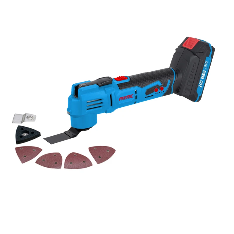 FIXTEC Rechargeable Multi Oscillating Saw 20V Battery Cordless Oscillating Multi Tools
