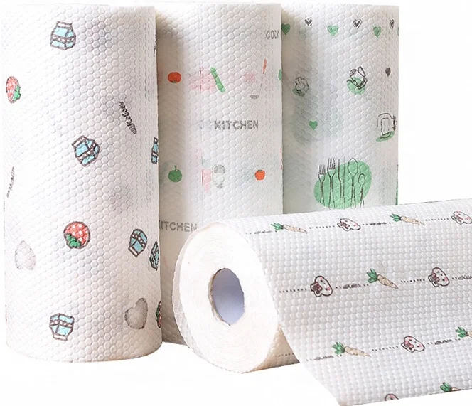 Manufacturer Bamboo Fiber Reusable Kitchen Paper Towels Roll With Competitive Price Kitchen Paper