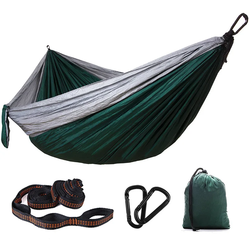 Hot Selling Lightweight Nylon Collapsible Outdoor Camping Hammock With Carry Bag For Outdoor Leisure Travel
