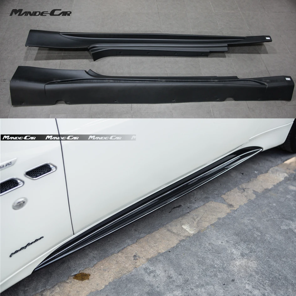 GT Auto Parts FRP Side Skirt BodKits Trim Cover GTS Side Skirt Extensions for Maserat GranTurismo Car Accessories