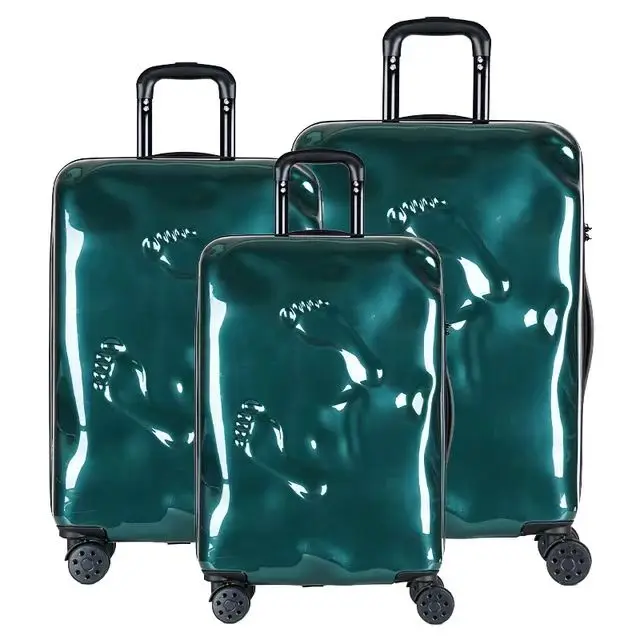 Exclusive Designer Unique cool colors ABS+PC Trolley Travel Suitcases Luggage 3 Pieces suitcase Sets