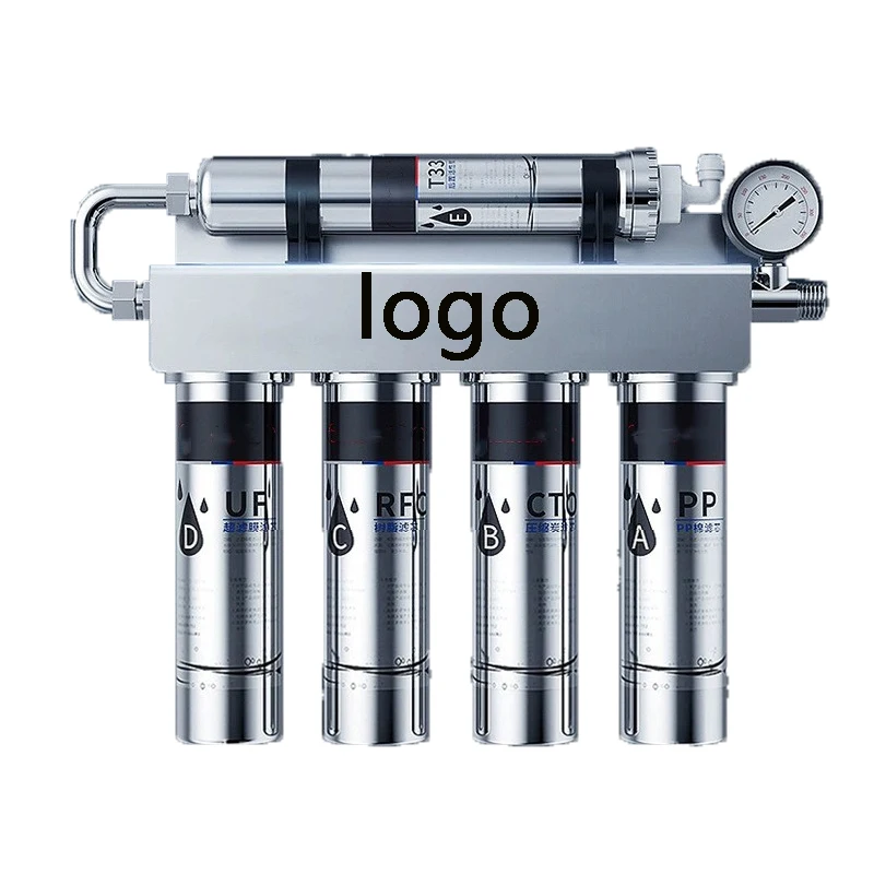 5 Stages Tankless Ultra Filtration Membrane 304 Stainless Steel Wall Mounted Filter Tap Water Purifier Machine For Home