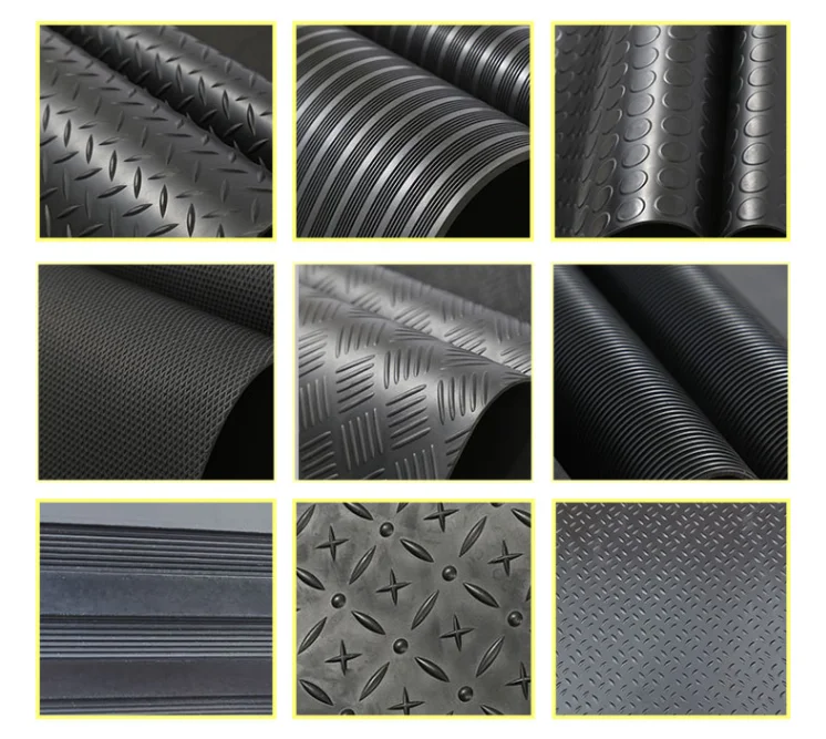 3-6mm Outdoor Fire Proof Floor Protection Checker Plate Rubber Matting