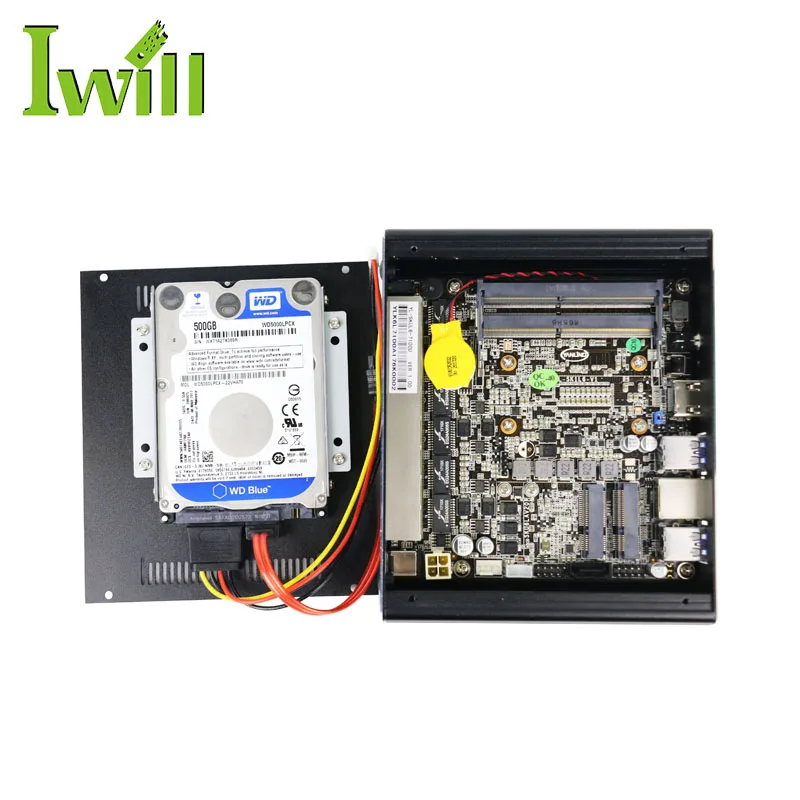 Cheap pc N13L6 i5 7200u aluminum metal case with 1RJ45 2*DDR4 6LAN 4USB3.0 SSD+HDD Support Linux Os