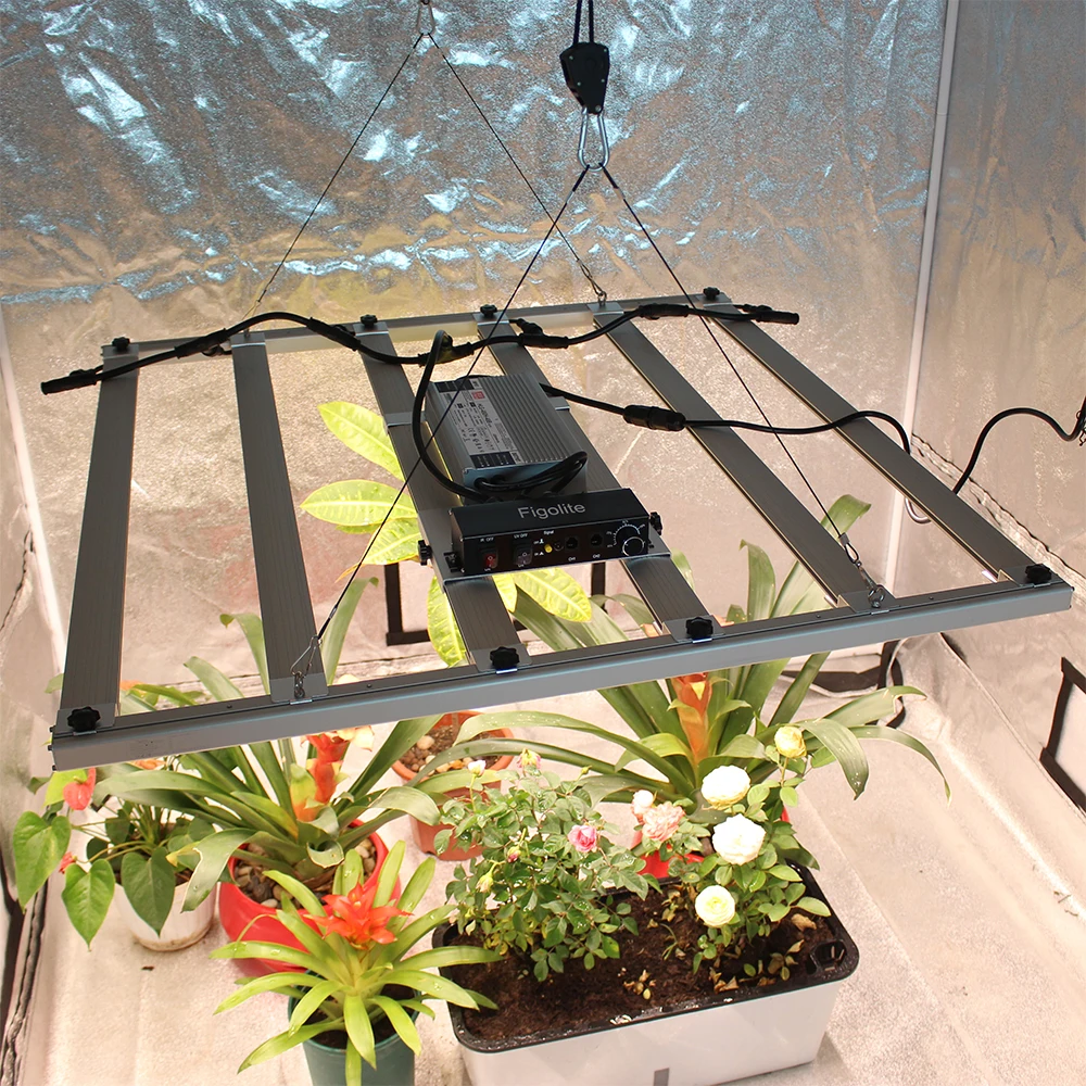 Newest lm301h evo 480w grow lights full spectrum 6 grow light bars indoor plant growth lamp dimmable Meanwell driver