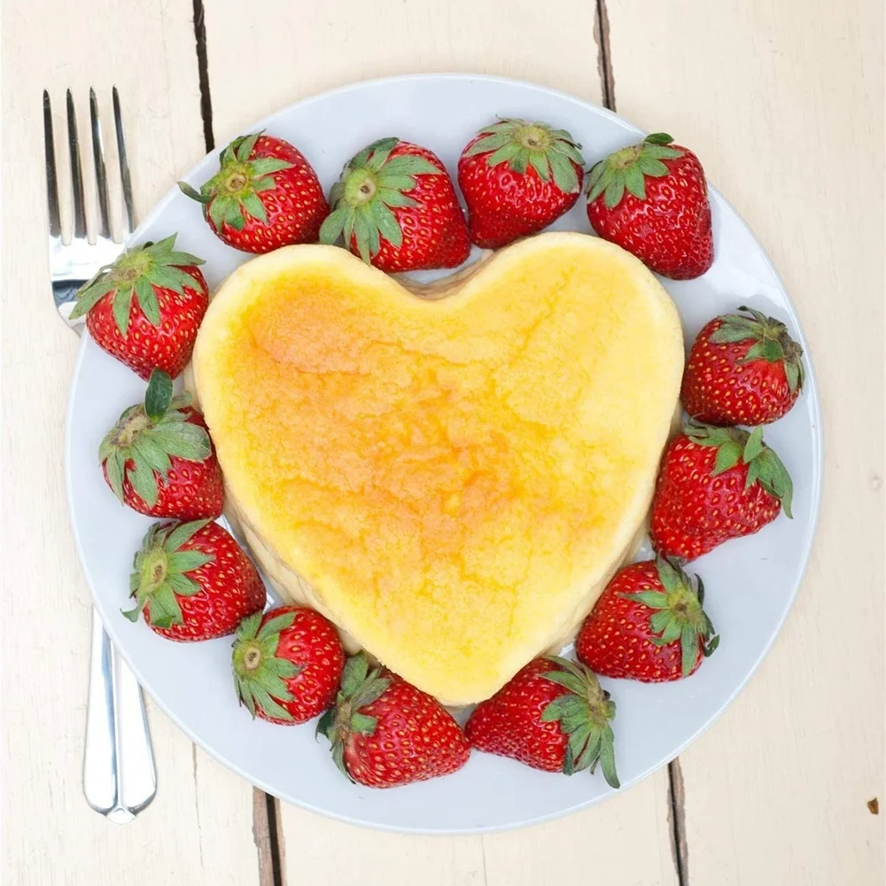 
Pink Heart Springform Cake Pan Nonstick Heart Shape Cheesecake Baking Pan with Removable Bottom 