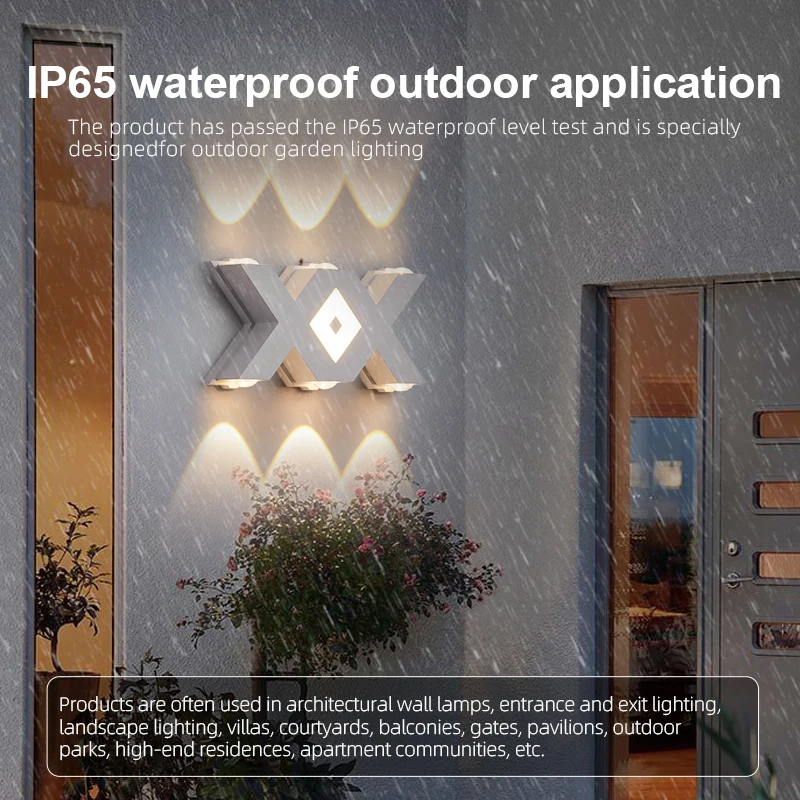 Ushine High Performance IP65 Garden Letter Wall Light Aluminum Waterproof Outdoor LED Wall Lamp