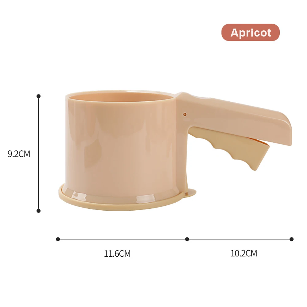 Hot Sale Handheld Flour Shaker Stainless Steel Mesh Sieve Cup Semi Automatic Powder Flour Sieve Hand Pressure Sugar Mesh Sieves