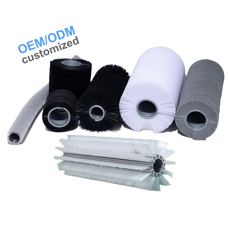 Professional Nylon Material Industrial Anti Static Dust Removal Spring Brush Spiral Roller Brush
