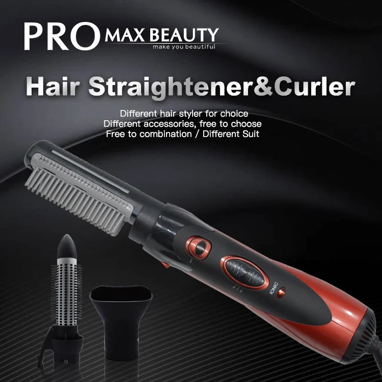 1000 Watt Hair Styling Products Rotating Electric Hair Brush Straightener Hot Air Brush Hair Dryer With 110v and 220v