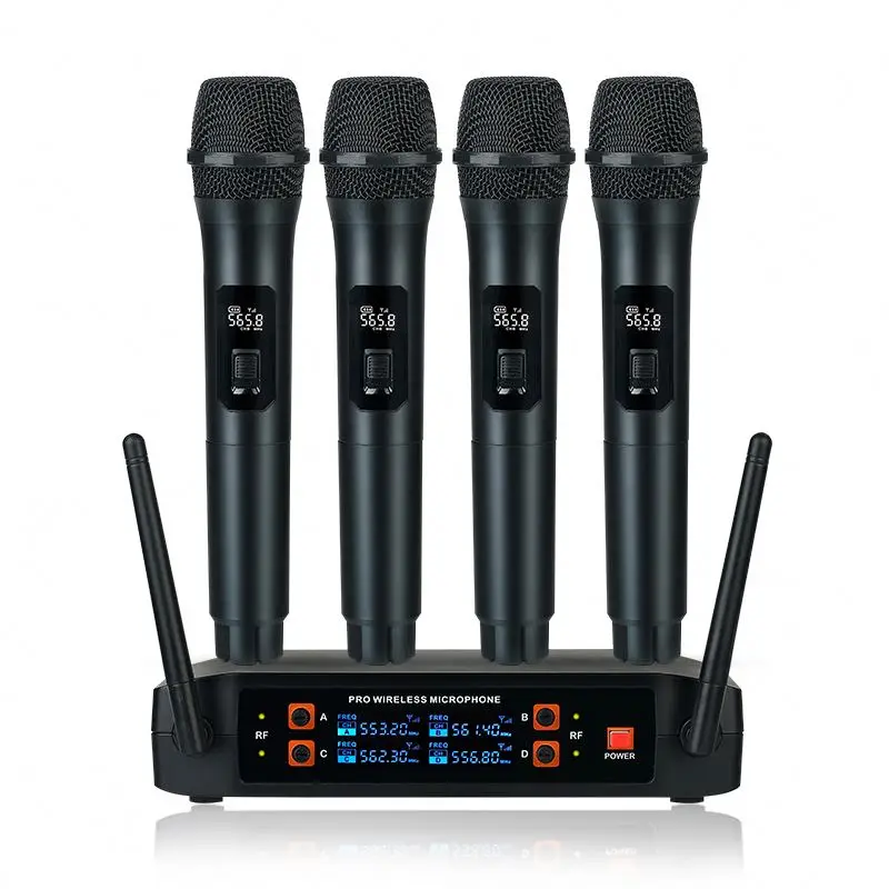 2023 newest 250 meters work range true diversity UHF wireless microphone mic for Stage Performance, Speech Teaching and Church