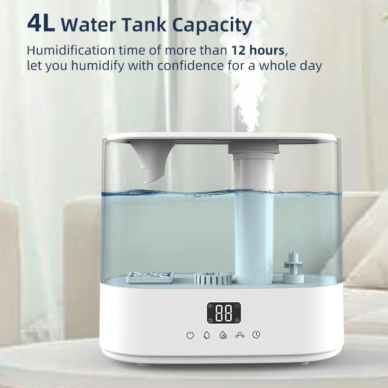 Ультразвуковой туманообразователь и постоянной влажности очистки воды стерилизация регулируемый уровень влаги гостиная умный увлажнитель