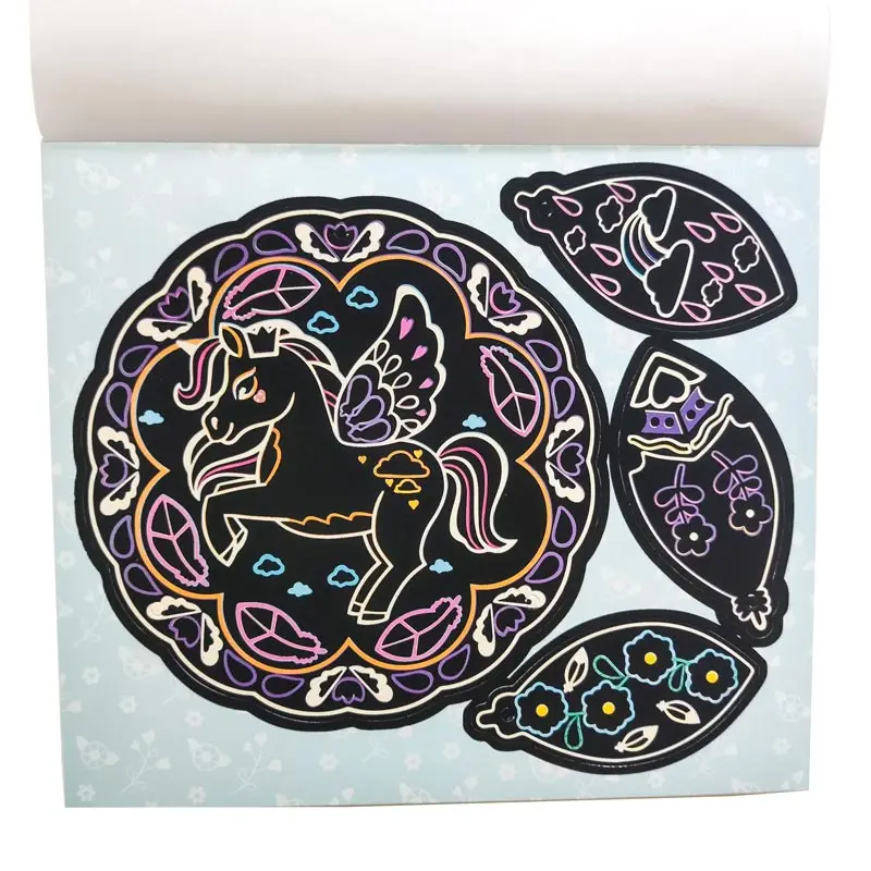 Factory directly DIY Art Painting Sketch Pad Handmade Rainbow Scratch painting  Paper book