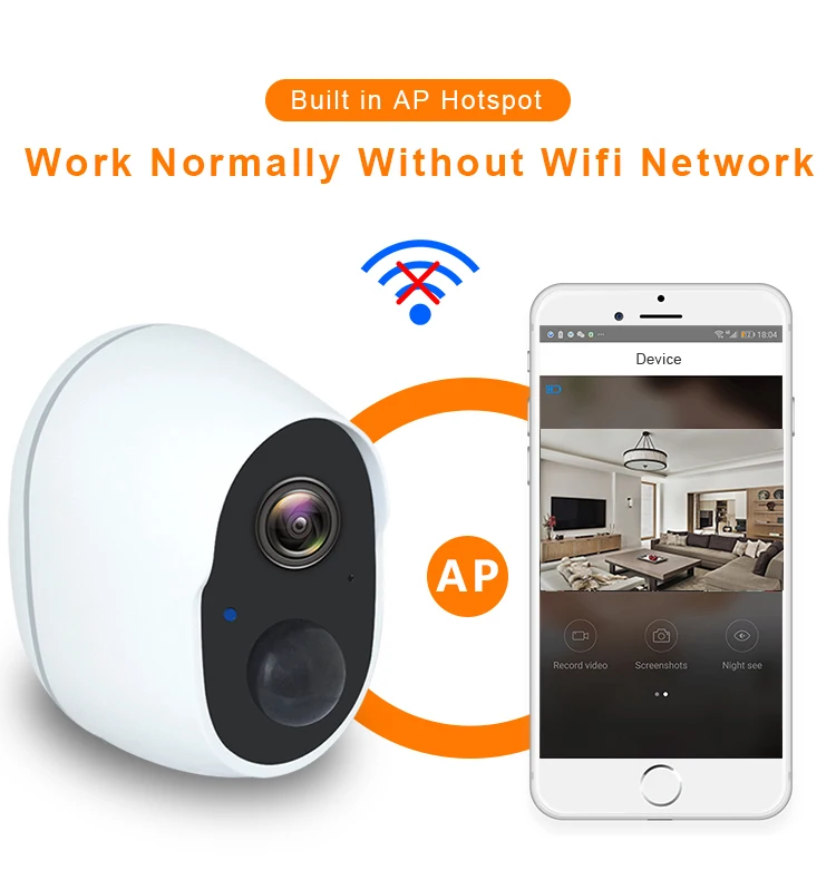 BC-130 Waterproof Security Cameras Two-way Intercom Wireless Outdoor Home Security CCTV Camera System Wireless