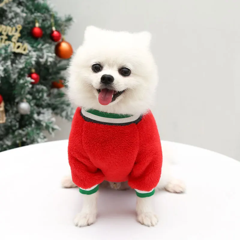 Christmas Warm Pet Dogs Clothes S-XXL Vest Puppy French Bulldog Costume Poodle