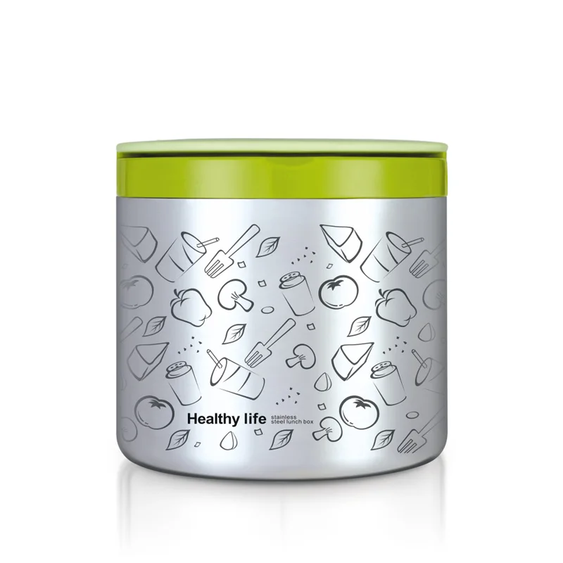 wholesale New Homio Tedemei high quality portable leak-proof round single layer 304 stainless steel student bento lunch box