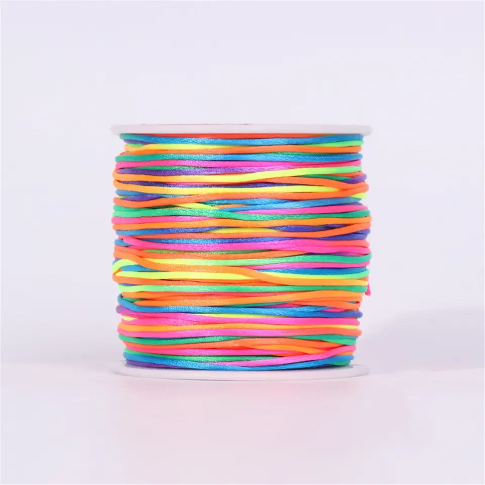 Hot Sale Korean Silk Thread Nylon Thread for Hand Knitting Colorful Comfortable Stitched Silk Rope