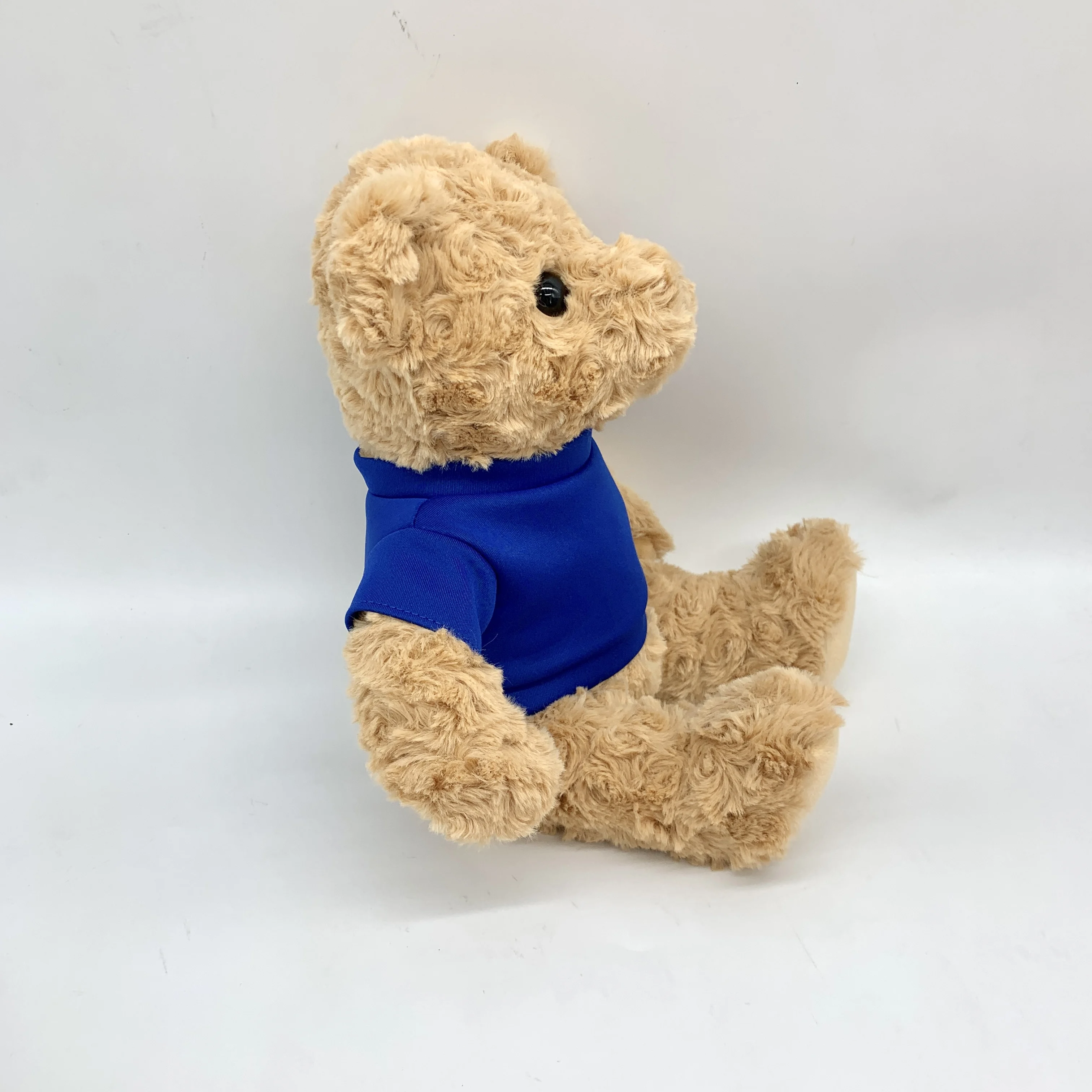 Customized plush teddy bear twisted flower sublimation teddy bear wearing T-shirt plush bear T-shirt with printed logo