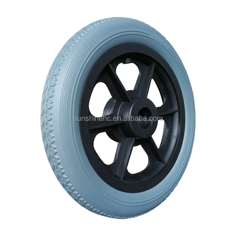 SPW22 Wheelchair Accessories 12 inches PU Wheel For Wheelchair Rollator Accessary Spare Part