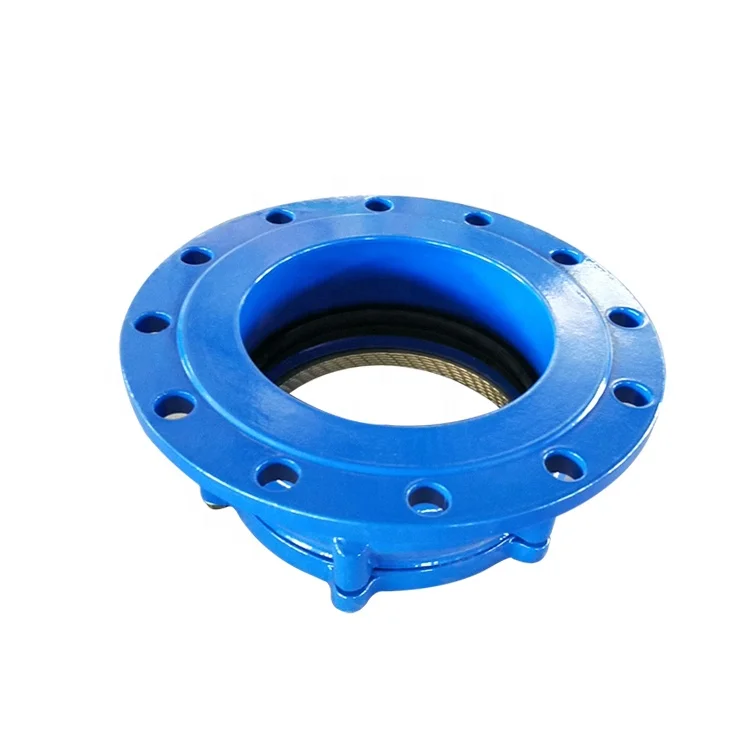 Ductile Iron PN 10/16 Grip DI Restrained Flange Adaptor with Brass Insert for PE Pipe