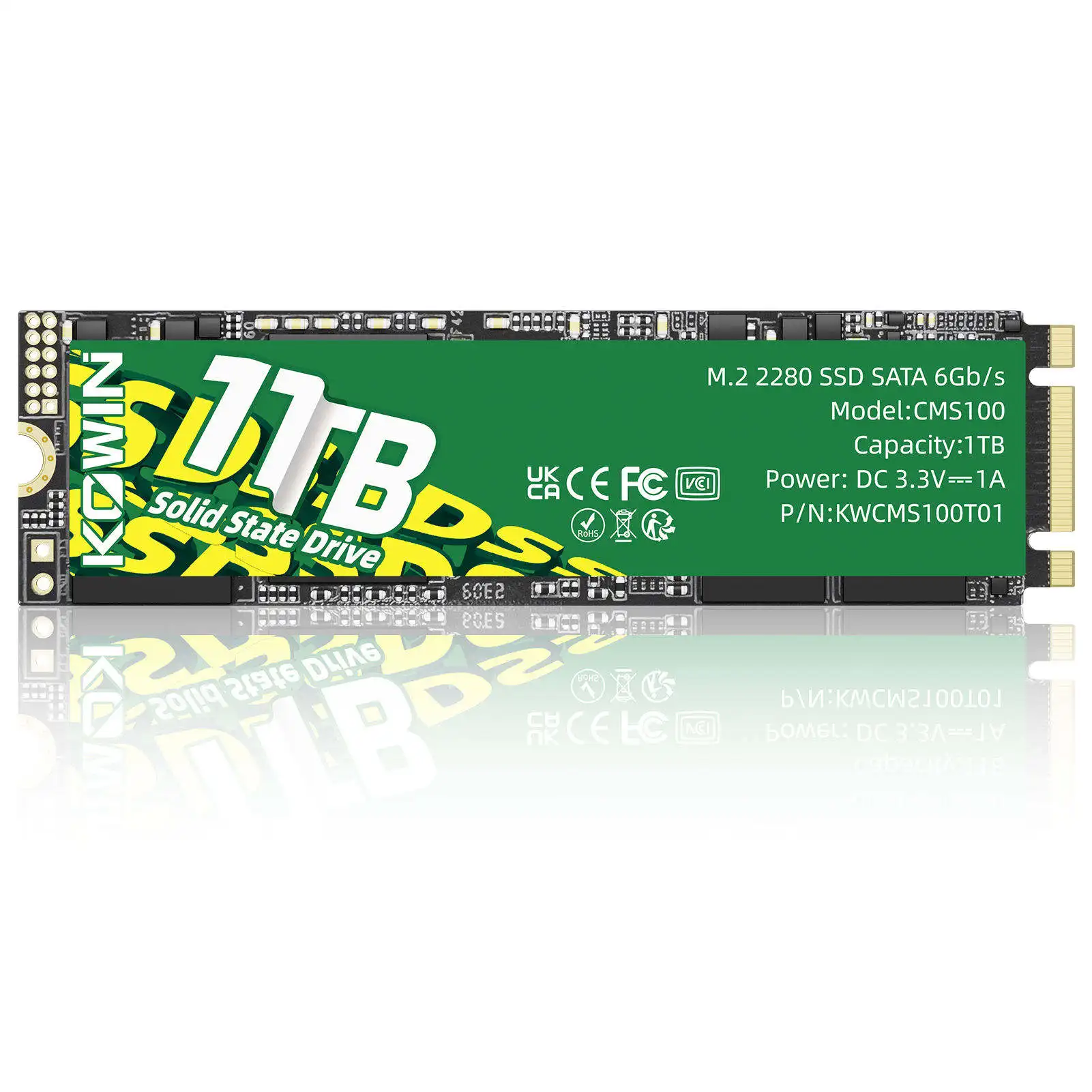 KOWIN Brand New CMS100 1TB  SSD Solid State Hard Drive 540MB/s Read Speed For Desktop