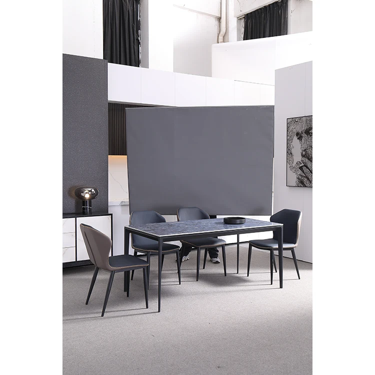 
good quality new furniture marble dining table sets simple modern marble dining table and chair combination 