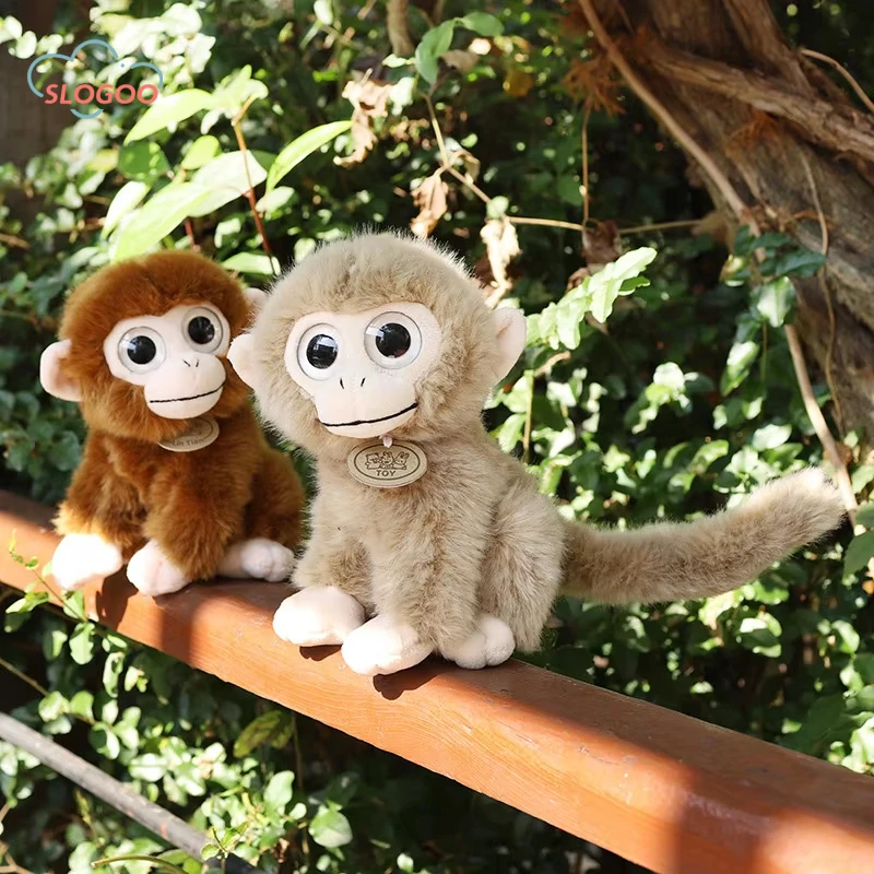 Fluffy Soft Monkey Plush Toy Stuffed Animals Cuddly Lovely Furry Peluche Realistic Monkey Plushie