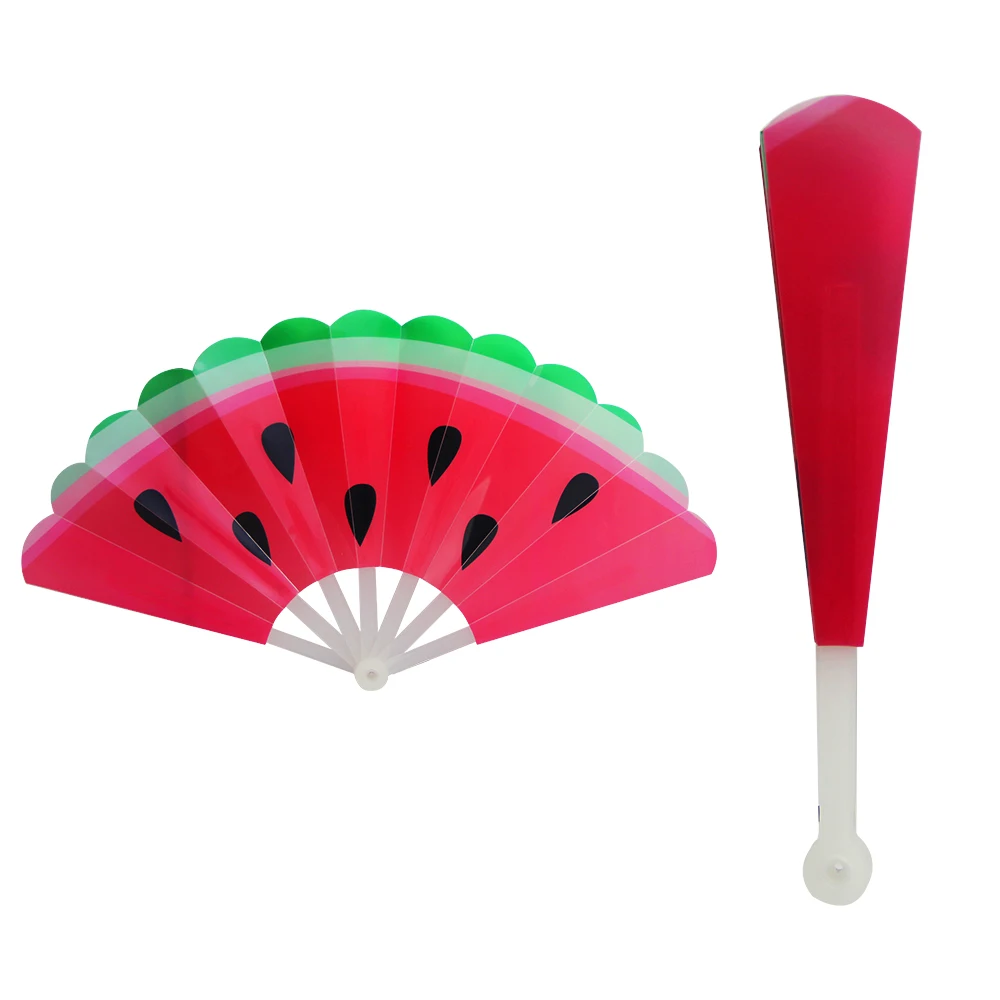 Free Sample Summer Gifts Waterproof Custom Folding Fans Of PP Plastic