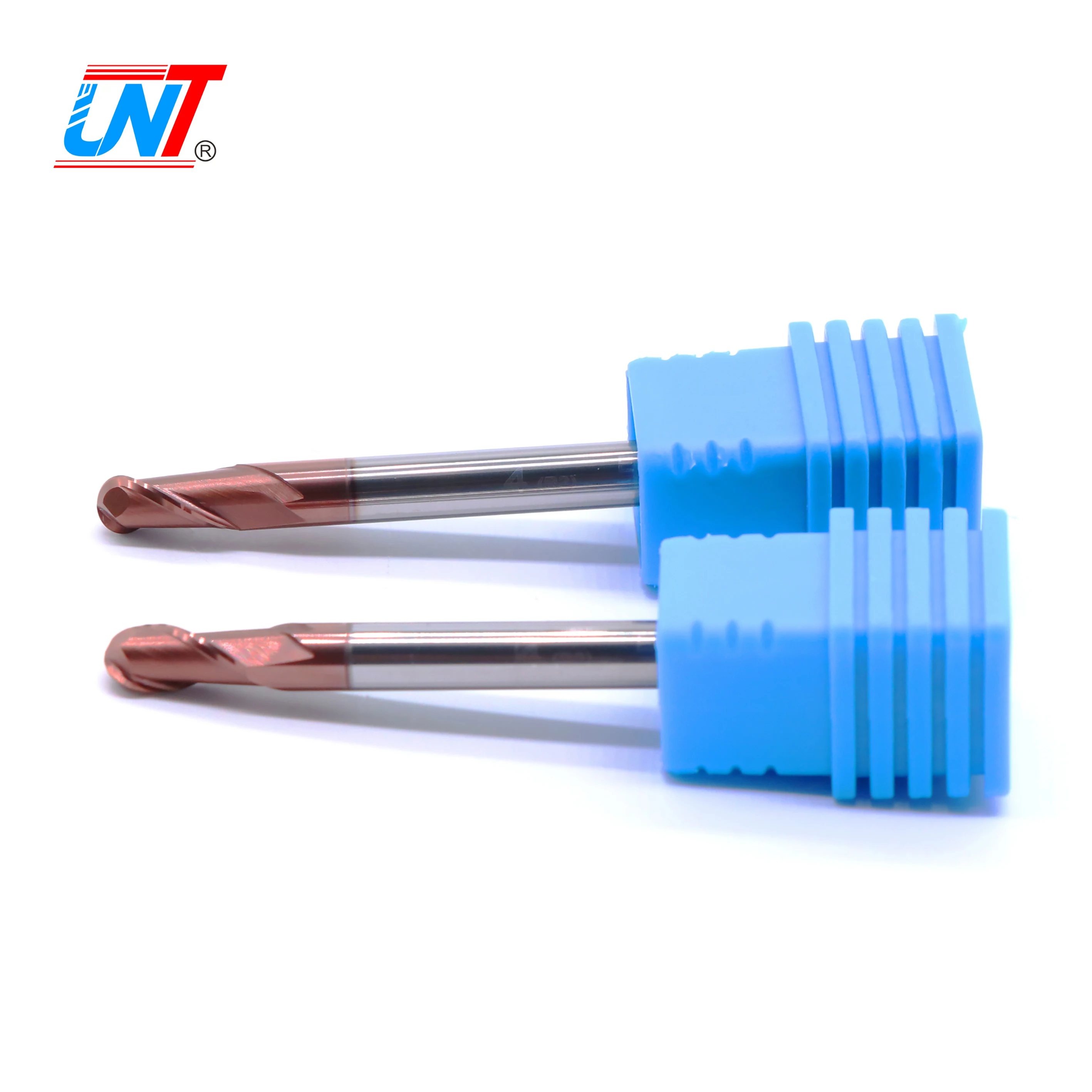 UNT Solid Carbide Fresa CNC HRC65 4 Flutes Corner Radius End Mill For Hard Metal