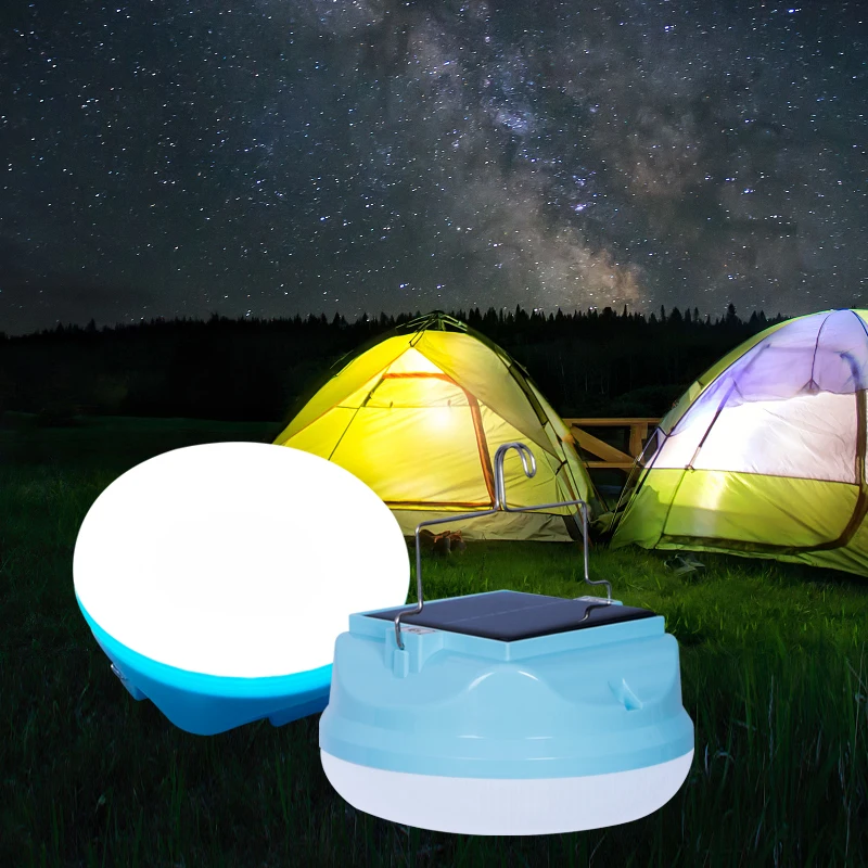 Emergency outside energy saving Light Solar Portable Camping Lantern Rechargeable Camping Bulb
