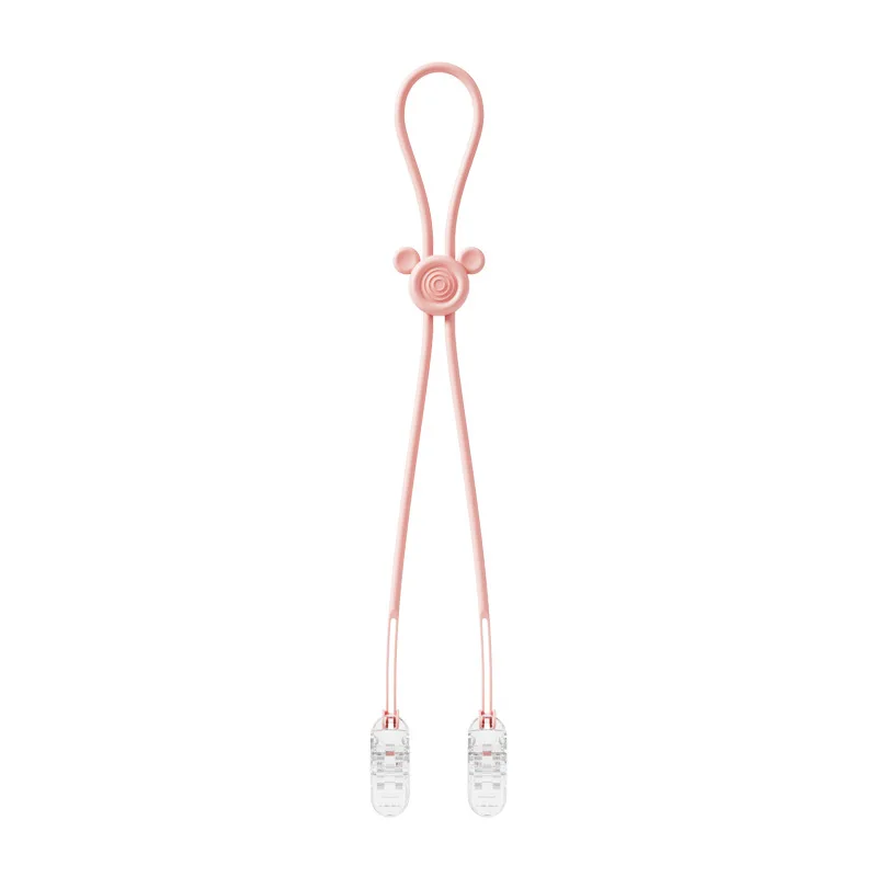 Neck napkin handkerchief eating anti-dirty saliva towel clip bib wash towel silicone pacifier anti-drop chain