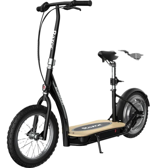 
The Electric Scooter has cushioned seats, mopeds scooters wide bamboo plates, 16-inch pneumatic tires 