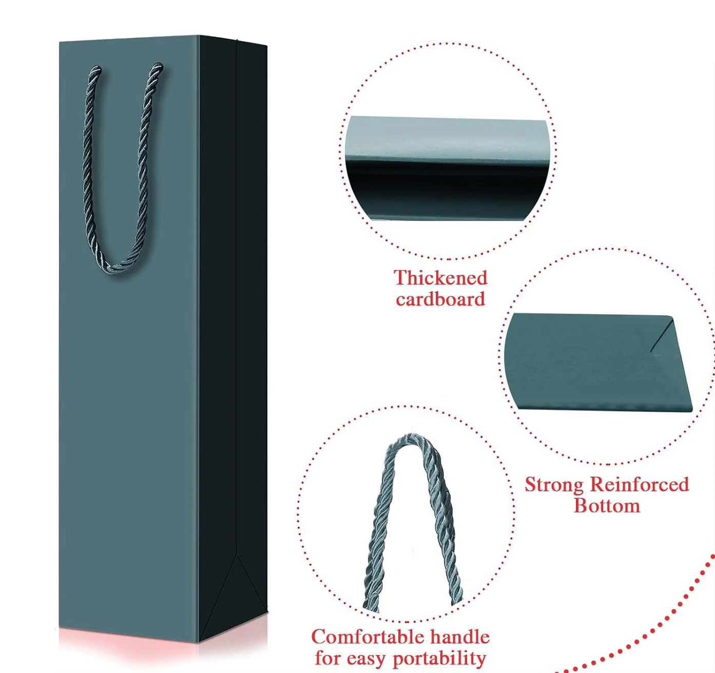 Custom Logo Printing Kraft Paper Bag Foldable Recyclable Green Gift Packaging Luxury Champagne Durable Shopping Paper Wine Bag