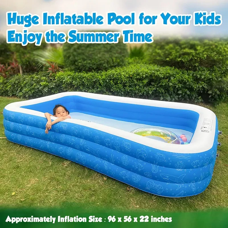 Summer essential, inflatable swimming pool large capacity, swimming cool just for a moment! pools swimming outdoor