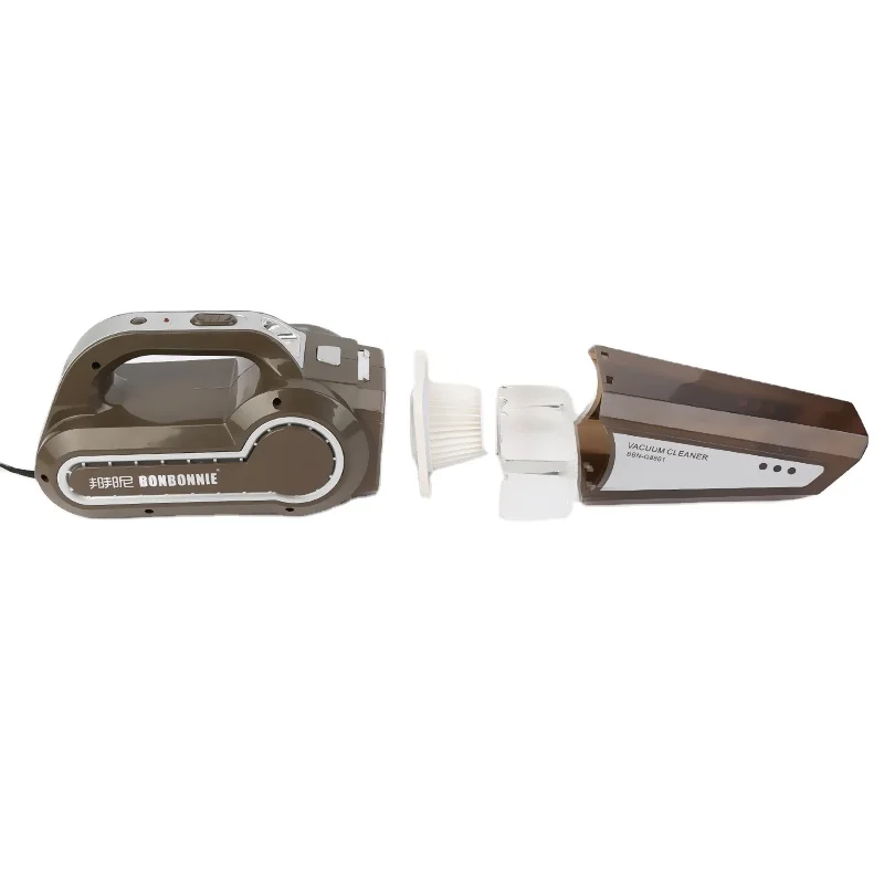 Multifunctional Car Vacuum Cleaner 12V 120W, Wet & Dry Vacuum Cleaner & Air CompressorTire Inflator LED Lights, Car Accessories