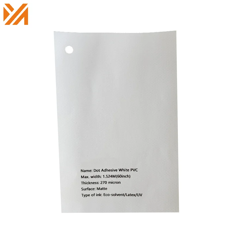 Bubble Free Easy Residue Free Removal Dot Adhesive White PVC Matte Printable Vinyl